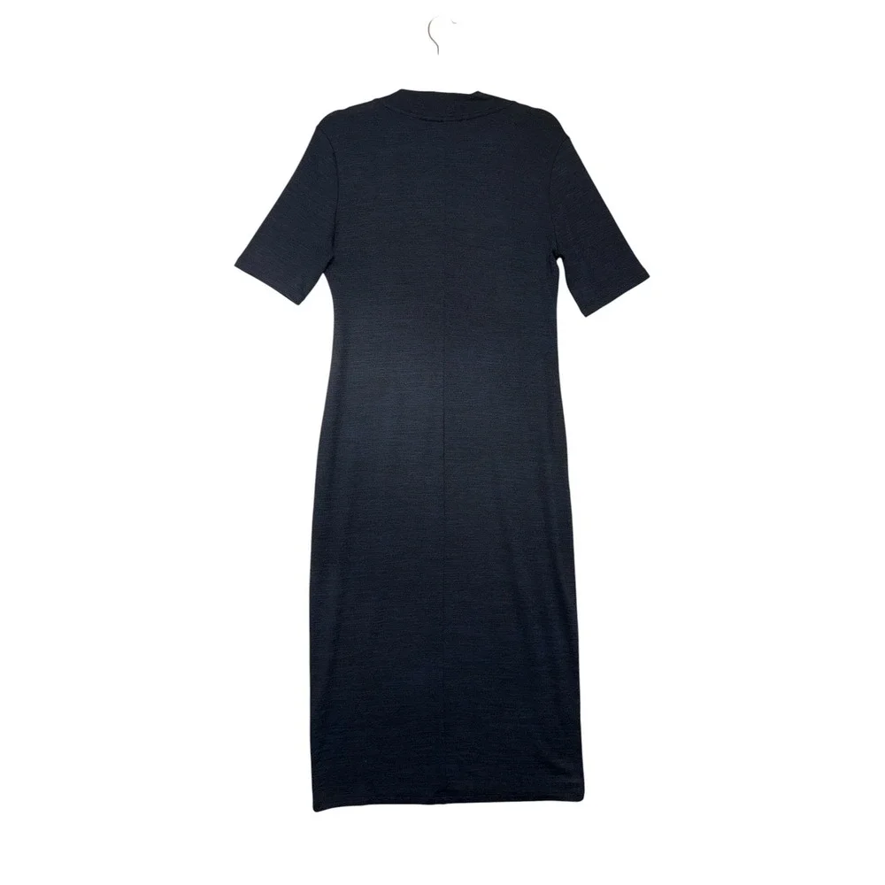 41 Hawthorn Monica Midi Sweater Dress Navy Blue Marled Mock Neck Size Large NEW